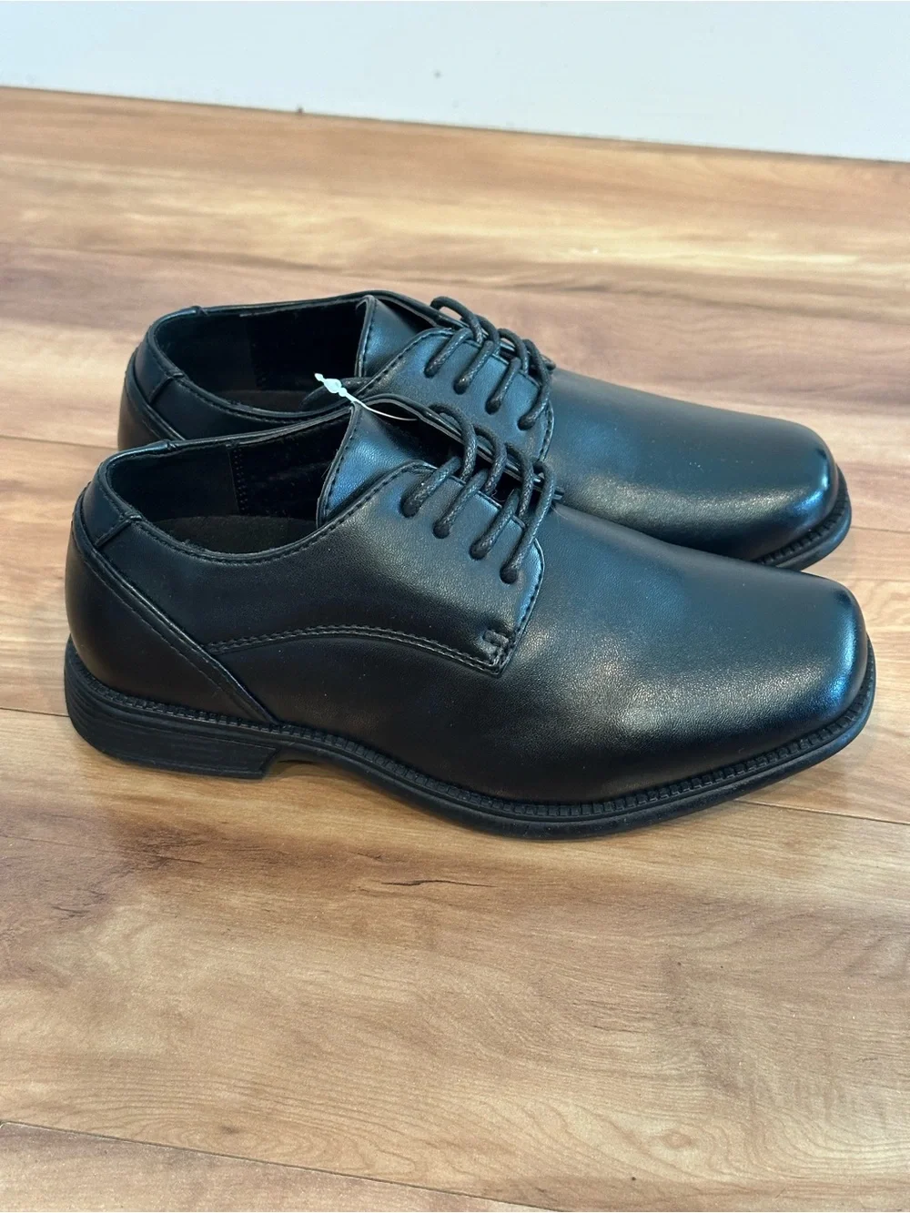 NWT Perry Ellis Portfolio Lawrence GP Boys Dress Shoes Black Size 13 Ultra Foam